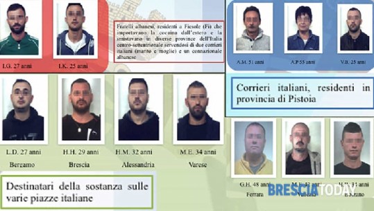 Itali/ Shkatërrohet banda shqiptare e drogës, makina të mbushura me kokainë, biznes për 2.5 milion euro, 18 të arrestuar 