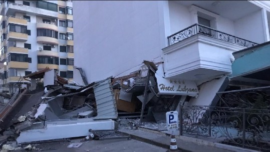 Bombol gazi 250 litra në bodrumin e hotelit të njohur të prekur nga tërmeti në Durrës (VIDEO)