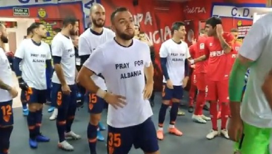 Fanella me mbishkrimin 'Lutuni për Shqipërinë', klubi spanjoll solidarizohet me gjestin domethënës