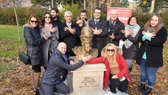 Busti i Skënderbeut vendoset në Parma të Italisë ku jeton komuniteti shqiptar
