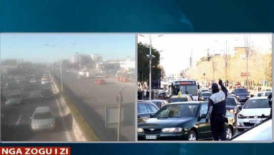 Fluks hyrjesh në Tiranë, rëndohet trafiku tek 'Sheshi Shqiponja' (VIDEO)