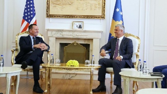 Richard Grenell në Prishtinë, takohet me presidentin Thaçi, Kurtin dhe Mustafën: Të hiqet taksa me Serbinë