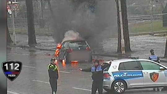 Dy makina 'shpërthejnë' në flakë në Tiranë, pamjet ekskluzive të momenteve në Emisionin 112