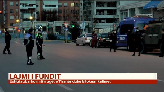 Tirana bosh, asnjë lëvizje makine dhe qytetarësh në rrugë (VIDEO)
