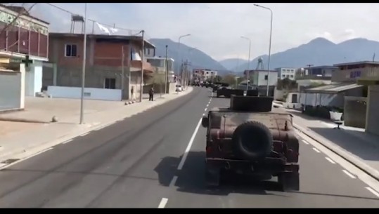 Kamera mbi autokolonën e ushtrisë! Shikoni pamjet nga rrugët e Tiranës (VIDEO)