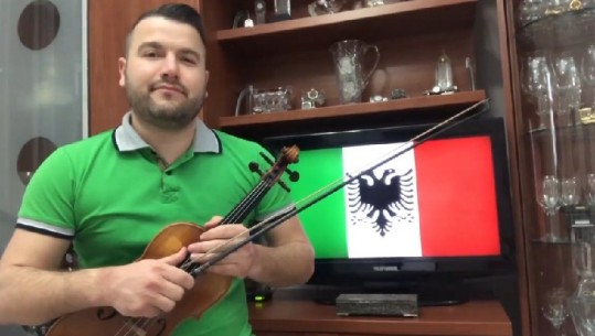 Solidaritet dhe vëllazëri në kohë të vështira! Flogert Shatraj luan me violinë Himnin e Italisë 