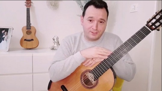 “Valsi i lumturisë” i Avni Mulës, në kitarë për mjekët nga Denis Bizhga (VIDEO)