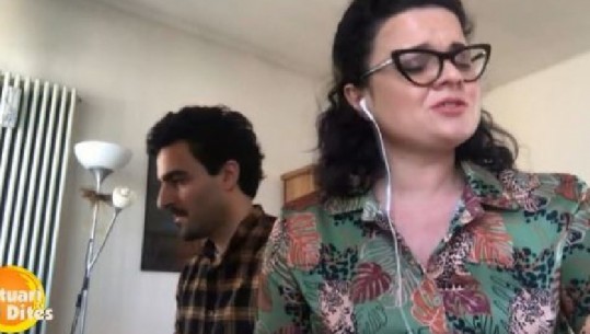 Shpresojmë që edhe ne të rilindim! Këngëtarja shqiptare dhe muzikanti italian interpretim live nga shtëpia, sot 'koncert' edhe për fqinjët (VIDEO)