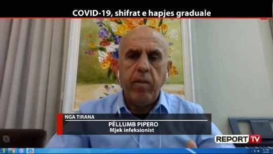 'Transmetueshmëria e Covid-19 në nivel të ulët', Pipero për Report Tv: Hapja graduale jep efekt pozitiv, krijohen antitrupa mbrojtëse