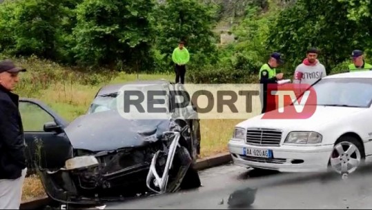 Tre aksidente në Elbasan mëngjesin e sotëm, në Miralë përplasen tre automjete, dy persona në spital
