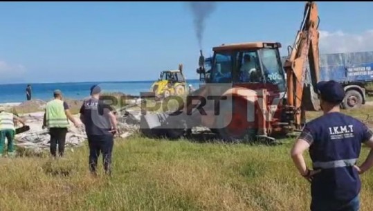 Vlorë/ IKMT aksion për pastrimin e inerteve përgjatë bregdetit të Orikumit