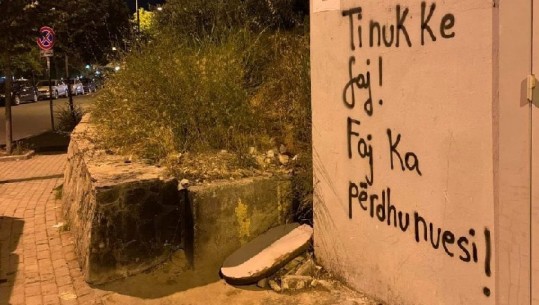 ‘Ti nuk ke faj!’, përdhunimi i të miturës revolton qytetarët, mesazhe të forta në muret e kryeqytetit