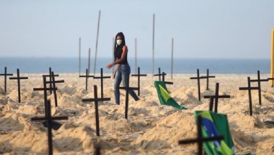 Brazil-Covid/Plazhi i famshëm Copacabana shndërrohet në një varrezë masive (FOTO)