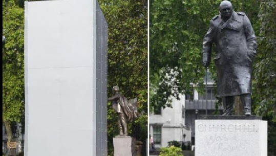 Britania e Madhe, 'paketohet' ish kryeministri Winston Churchill!  'Black Lives Matter' sulme mbi statuja