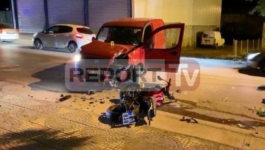 Aksident në Levan, makina përplaset me një motor, plagoset 23-vjeçari (VIDEO)