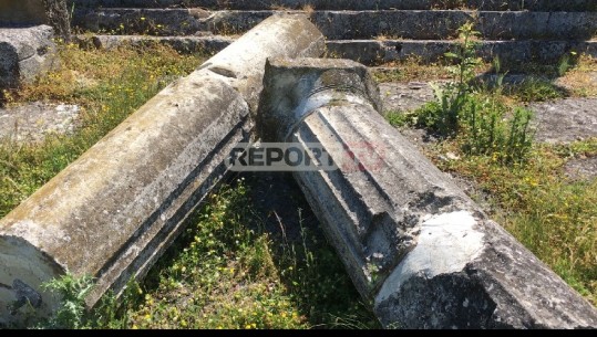 Dëmtimi i kolonave në Apoloni, Ministria e Kulturës: Akt vandal, por s'ka humbje të parikuperueshme, do vendosen në ruajtje