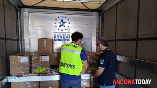 Konfiskohen në portin e Anconës në Itali, pajisje mbrojtëse mjekësore me marka të falsifikuar të prodhuara në Shqipëri