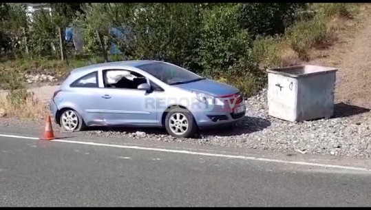 Makina me targa të Kosovës aksidentohet në Rubik, nuk ka të lënduar (VIDEO)