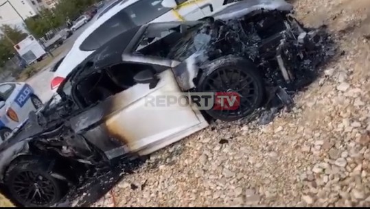 Video nga afër e djegies së makinës luksoze në Vlorë! Makina Porsche e të vëllait nuk dëmtohet, synimi ka qenë vetëm Audi R8