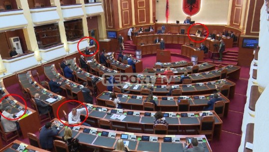 Një pjesë e deputetëve pa maska në sallën e Kuvendit (VIDEO)