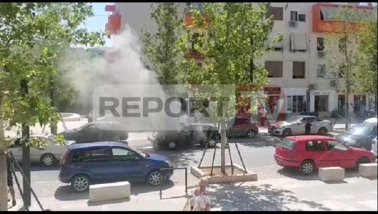 Merr flakë makina në bulevardin e Vlorës, detajet e para (VIDEO)