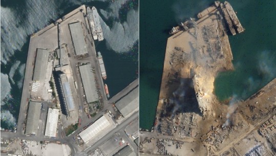 Foto nga sateliti/ Porti në Bejrut para shpërthimit tragjik e tashmë i kthyer në gërmadhë