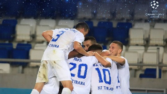 Kryevepër e Tiranës në Champions,  mposht 2-0 Dinamon e Tbilisit dhe kalon në turin e dytë