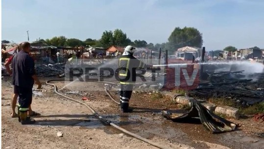 Zjarr në Shkodër, marrin flakë barakat e komunitetit rom (VIDEO)