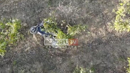 'I braktisur në një parcelë me pemë'/ Report Tv sjell pamje me dron: Ja ku u gjet motori që autori përdori në atentatin ndaj shefit të Policisë