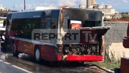 Autobusi me pasagjerë nga Levani merr flakë në Qafën e Kosohovicës, pamjet nga shkrumbim i tij 