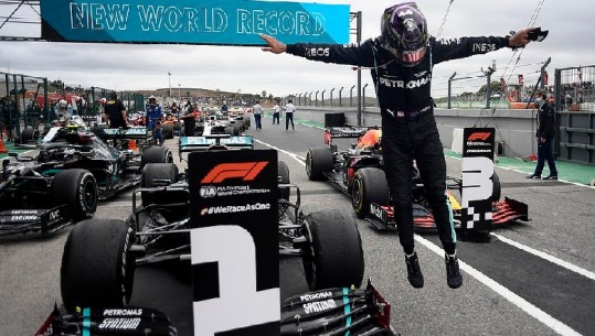 Hamilton përjetson emrin në Formula 1, parakalon legjendën Schumacher për fitore