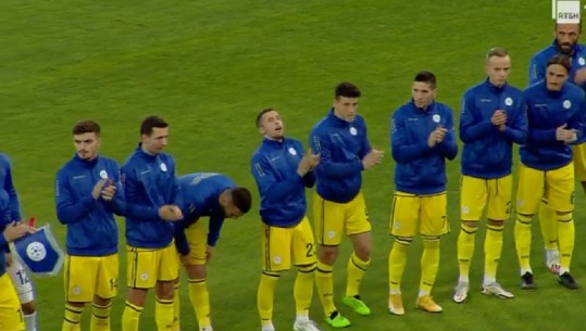 Himni i Shqipërisë, me Kombëtaren këndojnë edhe futbollistët e Kosovës (VIDEO)