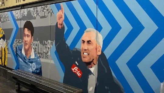Napoli nuk e harron Edi Rejan, portreti i tij vendoset në metronë e re 