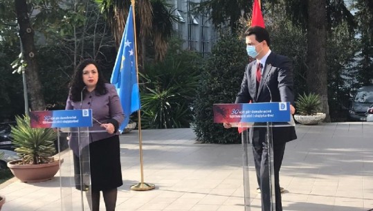 Presidentja në detyrë e Kosovës, takim me kreun e PD/ Osmani: Shqipëria të dënojë gjenocidin serb! Basha: Sa të vijmë në pushtet heqim traun në Rrugën e Kombit (VIDEO)