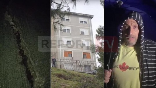 Moti i keq/ Pallati rrezikon të shembet në Gjirokastër, 6 familje mund të humbasin shtëpitë! Banori: Në orën 1 të natës na rrëshqiti muri