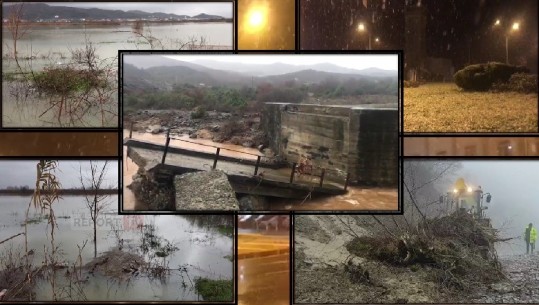 Përmbytjet/4430 ha tokë nën ujë në Lezhë e Shkodër! Rrëshqitje dherash e bora bllokojnë rrugët!    Shembet ura në Kalivaç, dëmtohet ujësjellësi në Bogovë, 3 qytete pa ujë