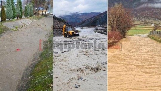 Reshjet e shiut në Korçë/ Rrëshqitje dherash e prezencë uji në Moglicë, Pustec, Pogradec (VIDEO)