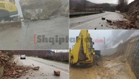 VIDEO/ Rrëshqitje dherash nga reshjet, bllokime rrugësh në Krujë, Kukës, Berat, Elbasan, Dibër