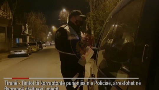 U kap duke drejtuar makinën në gjendje të dehur e tentoi të korruptonte me 5 mijë lekë policin, arrestohet i riu në Tiranë (VIDEO)