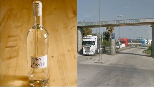 Shqiptarët furnizojnë Italinë me alkool, kapen 500 litra raki në Portin e Barit 