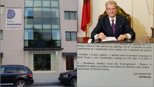 Zbulohet dokumenti me firmën e Sali Berishës/ Godina ku qëndron FRD-ja është në pronësi të Bashkisë së Tiranës