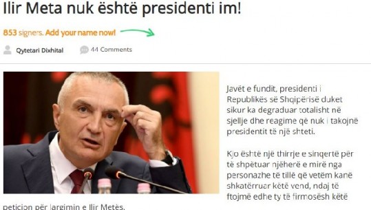 U përplas fizikisht me policinë, shqiptarët peticion online kundër Ilir Metës: Nuk është presidenti im