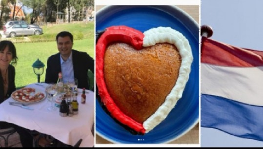 Basha dhe e shoqja gatuajnë kek me flamurin e Holandës: Kjo është zemra jonë sot! Shqipëria fiton