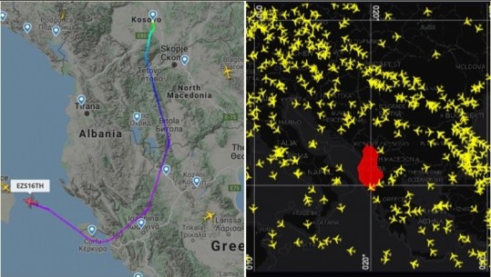 FOTOLAJM/ Qielli shqiptar bosh! Një avion nga Prishtina detyrohet të marrë 'rrugën e gjatë' nga Greqia