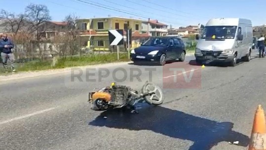 Aksident në aksin Lezhë-Shkodër, furgoni përplas drejtuesin e motorit