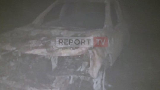Pamjet nga makina e djegur në garazhin e një pallati në Tiranë, dëmtohen dhe makinat e tjera të parkuara