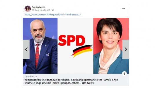 Motra e Sonila Meços, maskohet si 'politikane gjermane' për të sulmuar Edi Ramën