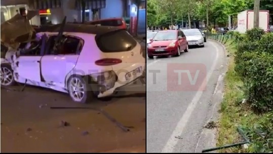Aksident i rëndë në Tiranë, makina humb kontrollin dhe del nga rruga, humb jetën në vend shoferi 33 vjeç 