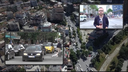 Kaos në rrugët e Tiranës, mjetet mbesin me orë në trafik! Vëzhgimi i Report Tv: Ja zonat më të nxehta në kryeqytet