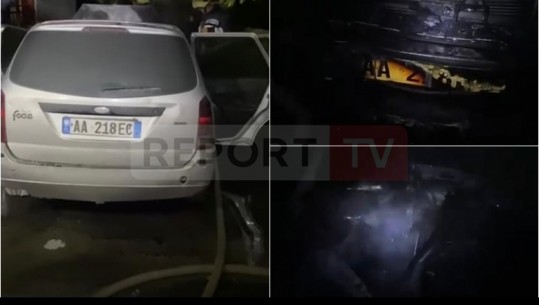 Vlorë, digjet gjatë natës një automjet në oborrin e një banese, ende nuk dihen shkaqet (VIDEO)